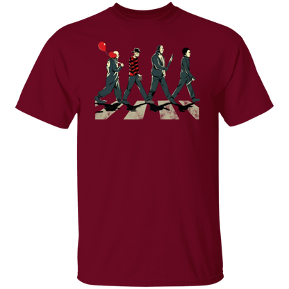 Horror Movie Characters Abbey Road T-Shirt - leleart