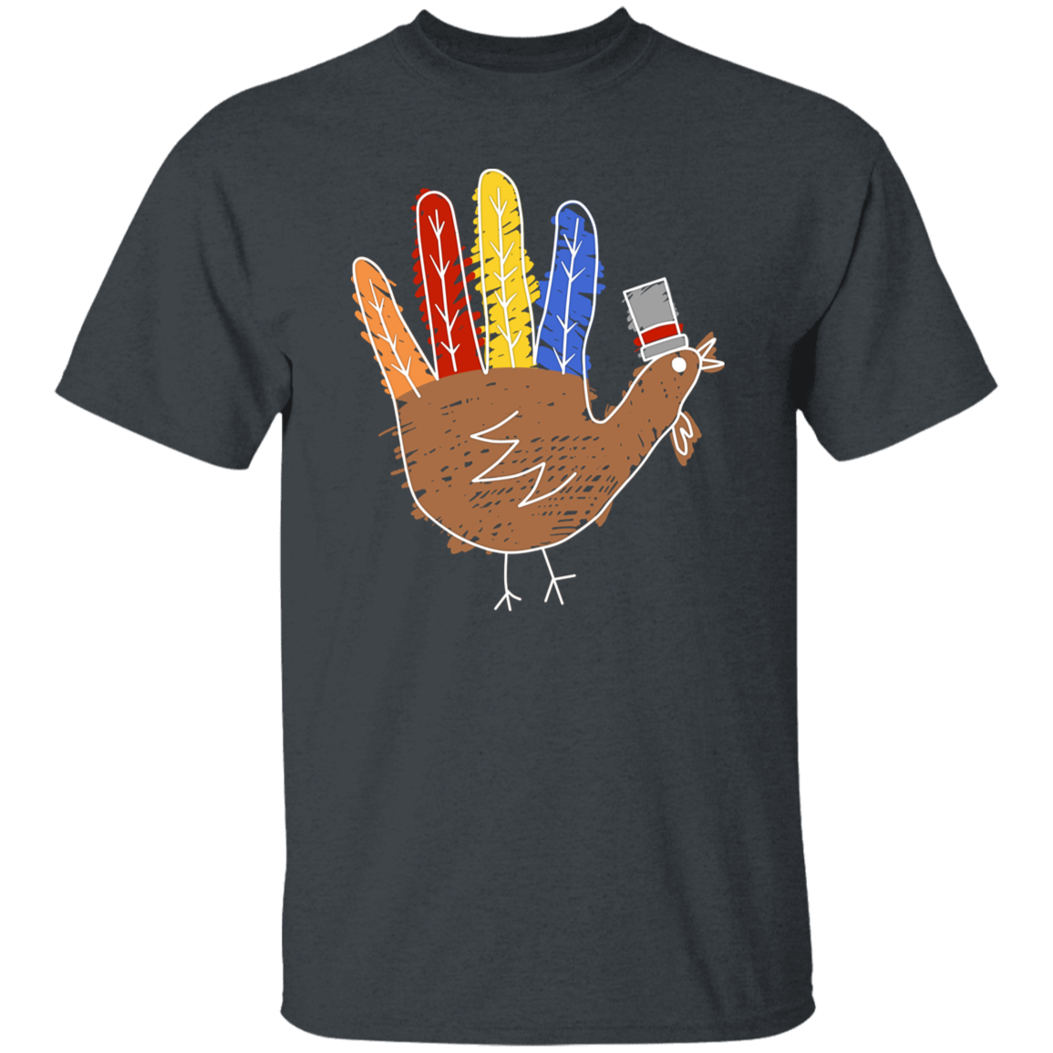 Hand Painted Turkey Teacher T-Shirt - lapicta