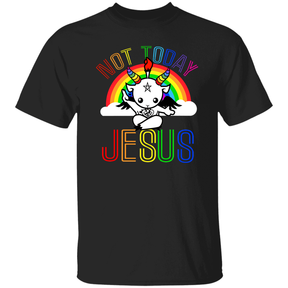 Not Today Jesus T-Shirt – Funny LGBT Vintage  T-Shirt
