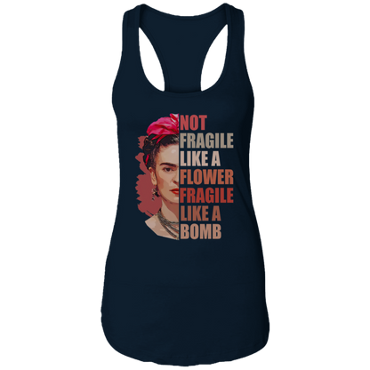 Not Fragile Like A Flower Fragile Like A Bomb Funny Vintage  Tank