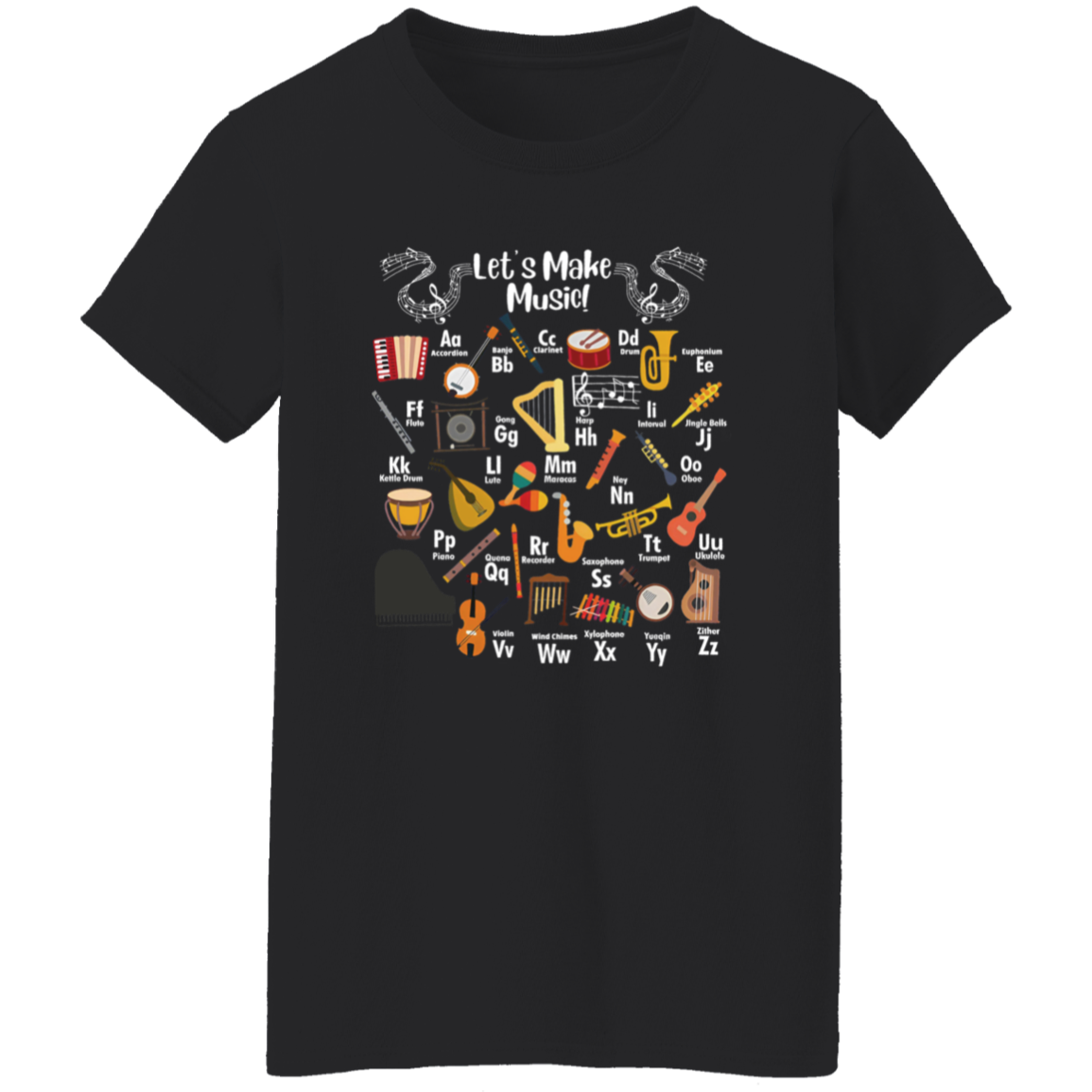 000 - FINAL - Let's Make Music Teacher Vintage T-Shirt - WOMAN