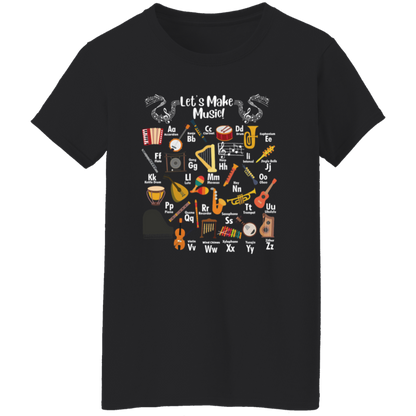 000 - FINAL - Let's Make Music Teacher Vintage T-Shirt - WOMAN