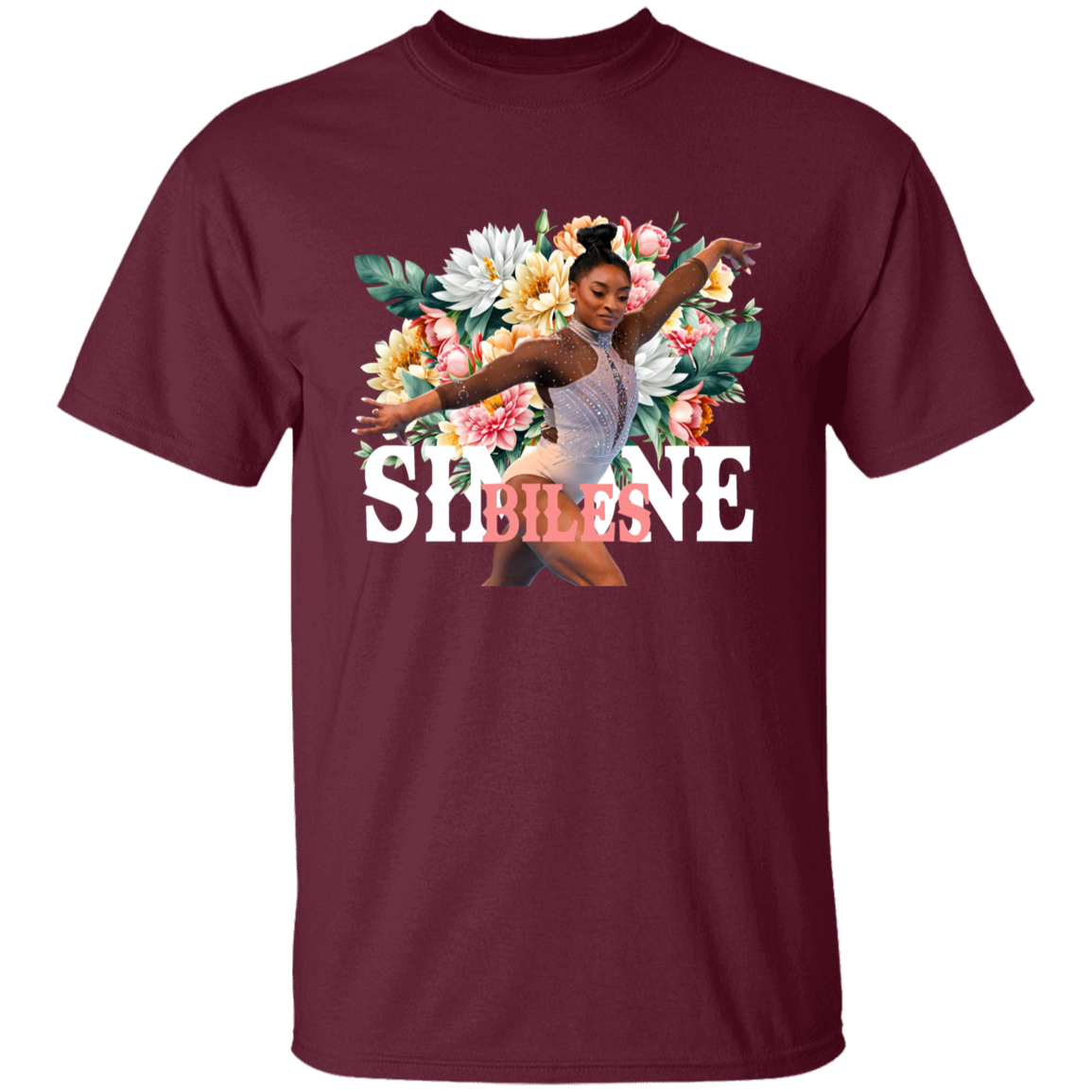 Simone Biles Floral Vintage T-Shirt - YOUTH - ID05082410