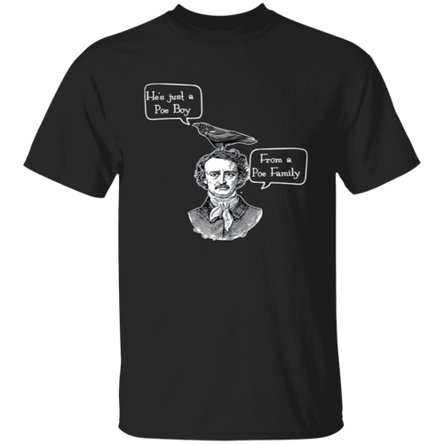 He's Just A Poe Boy From A Poe Family Edgar Allan Vintage Unisex  T-Shirt - letter