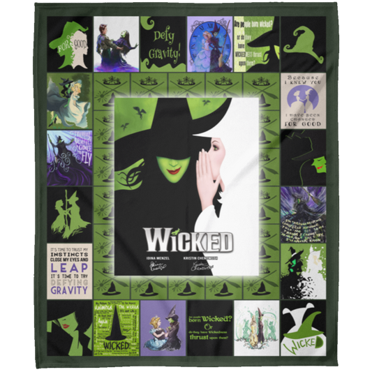 Wicked Fleece Blanket, Premium Sherpa Blanket, Wicked Blanket, Musical Quilt, Wicked Musical Blanket	FLM Arctic Fleece Blanket 50x60