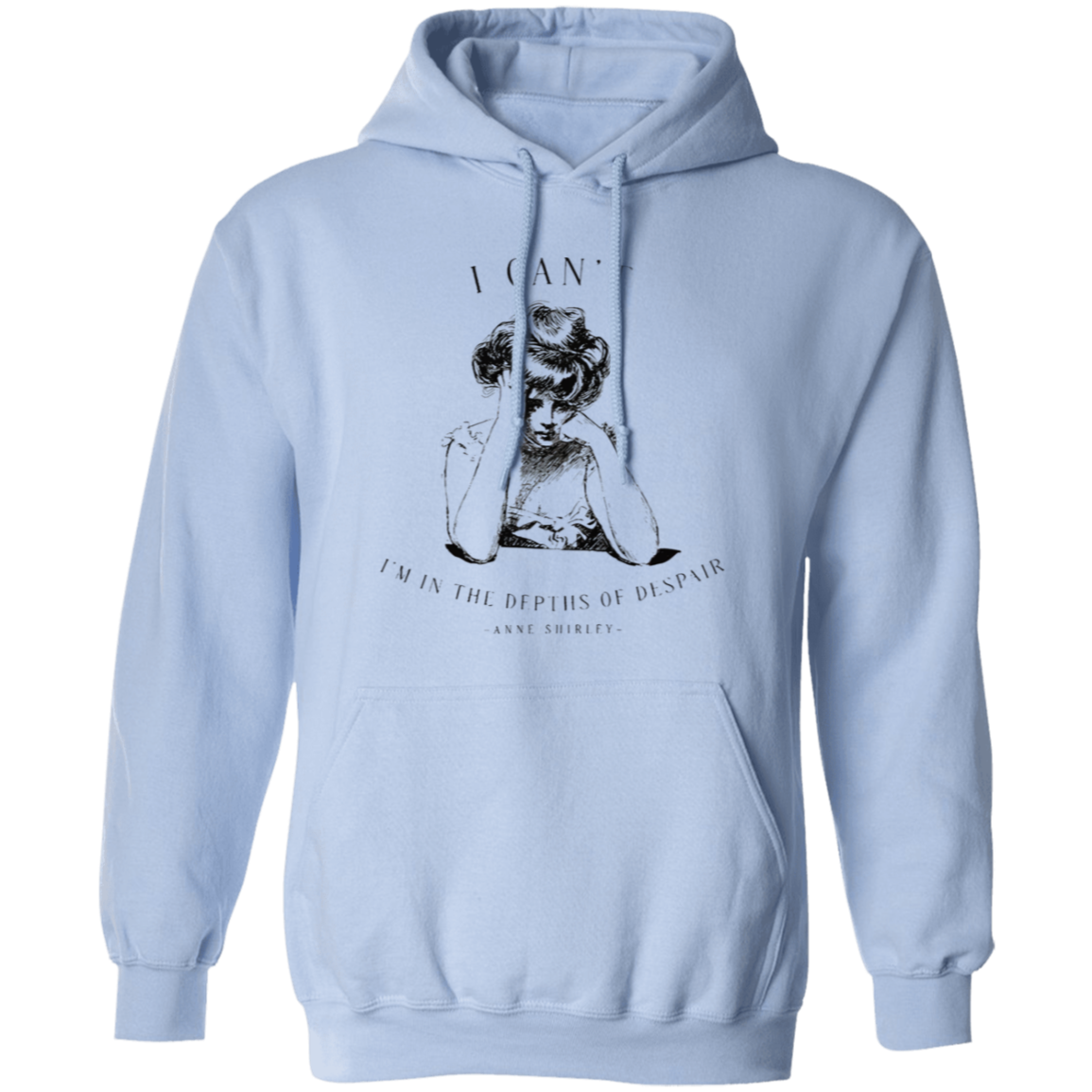 I Can't I'm In The Depths Of Despair Literature Teacher Vintage G185 Gildan Pullover Hoodie - letter