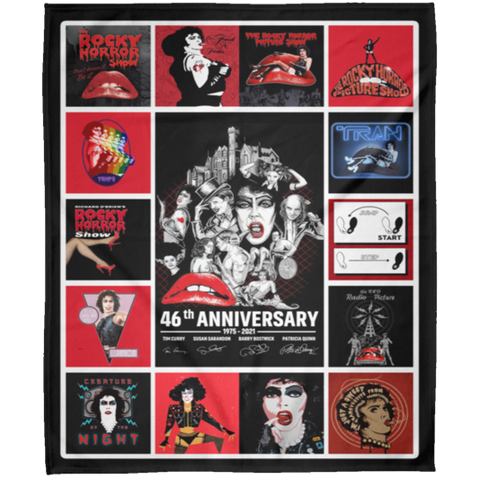 The Rocky Horror Picture Show N Th Anniversary Signature Fleece Blanket, Premium Sherpa Blanket, The Rocky Horror Picture Show Movie	FLM Arctic Fleece Blanket 50x60