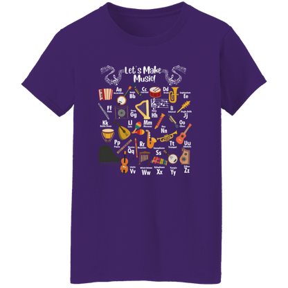 000 - FINAL - Let's Make Music Teacher Vintage T-Shirt - WOMAN