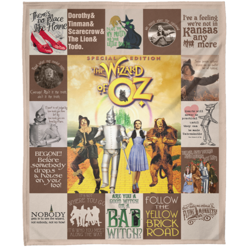 The Wizard Of Oz Movie Fleece Blanket, Premium Sherpa Blanket, Dorothy Gale Blanket, The Wizard Of Oz Quilt, Blanket For Kids	FLM Arctic Fleece Blanket 50x60