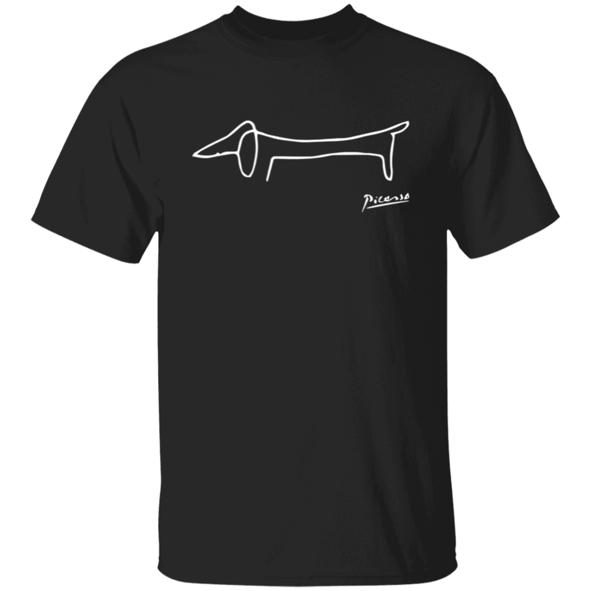 The Dog Picasso Artwork Teacher Vintage Unisex  T-Shirt - letter