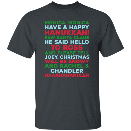 Monica Have A Happy Hanukkah Christmas Music Teacher Funny Christmas Teacher Vintage T-Shirt