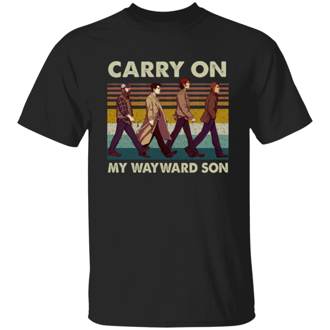 Supernatural Carry On My Wayward Son Abbey Road Vintage Unisex  T-Shirt - lucy - 98033316
