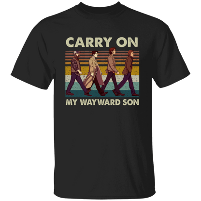 Supernatural Carry On My Wayward Son Abbey Road Vintage Unisex  T-Shirt - lucy - 98033316