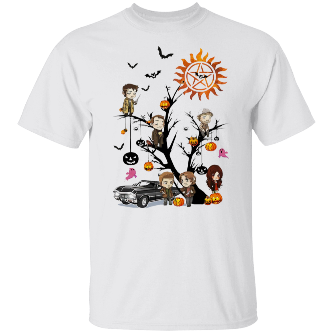 Supernatural Tree Halloween  T-Shirt - leleart