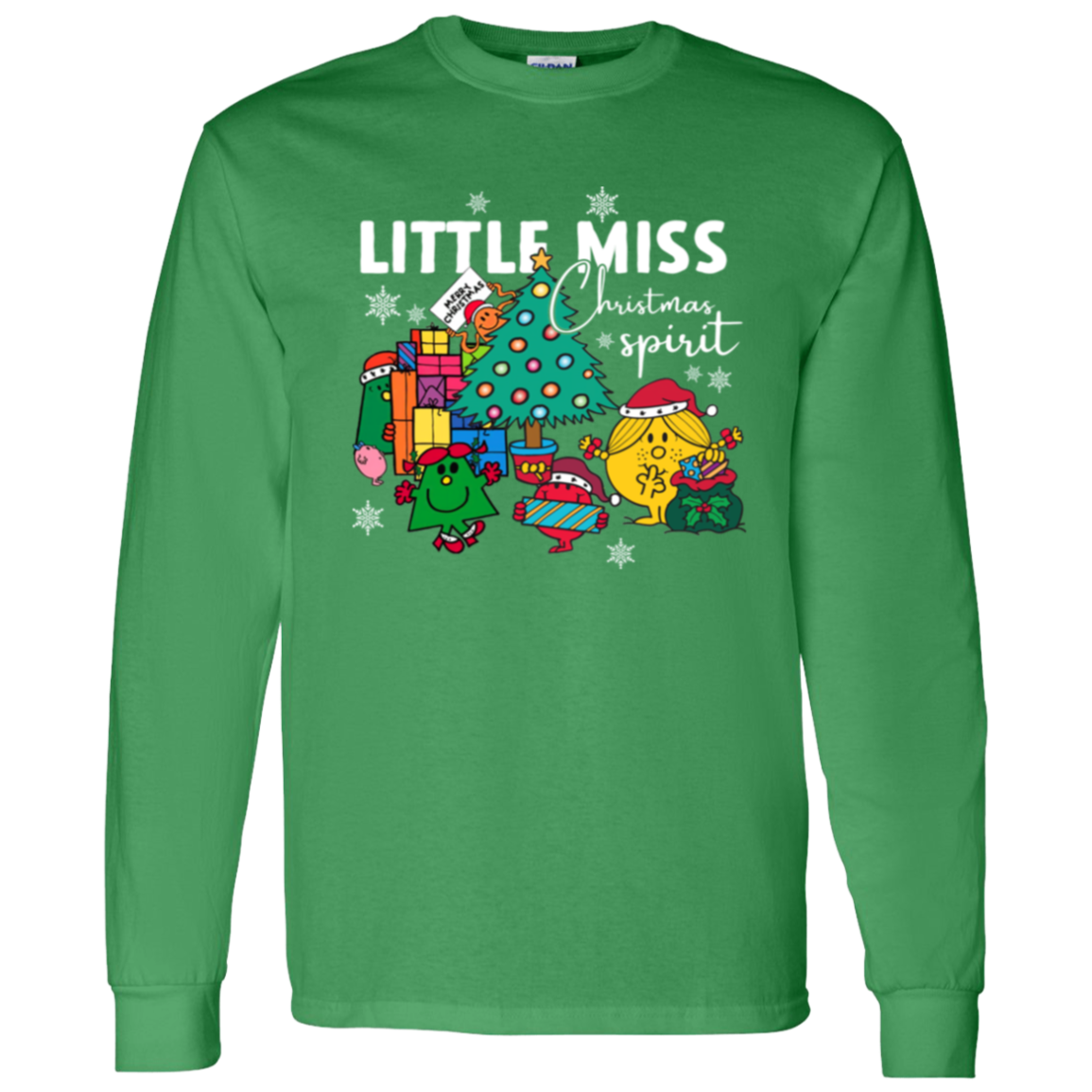 Little Miss Christmas Teacher Vintage ls G540 LS T-Shirt 5.3 oz. - letter