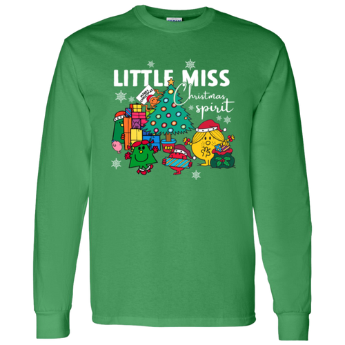 Little Miss Christmas Teacher Vintage ls G540 LS T-Shirt 5.3 oz. - letter