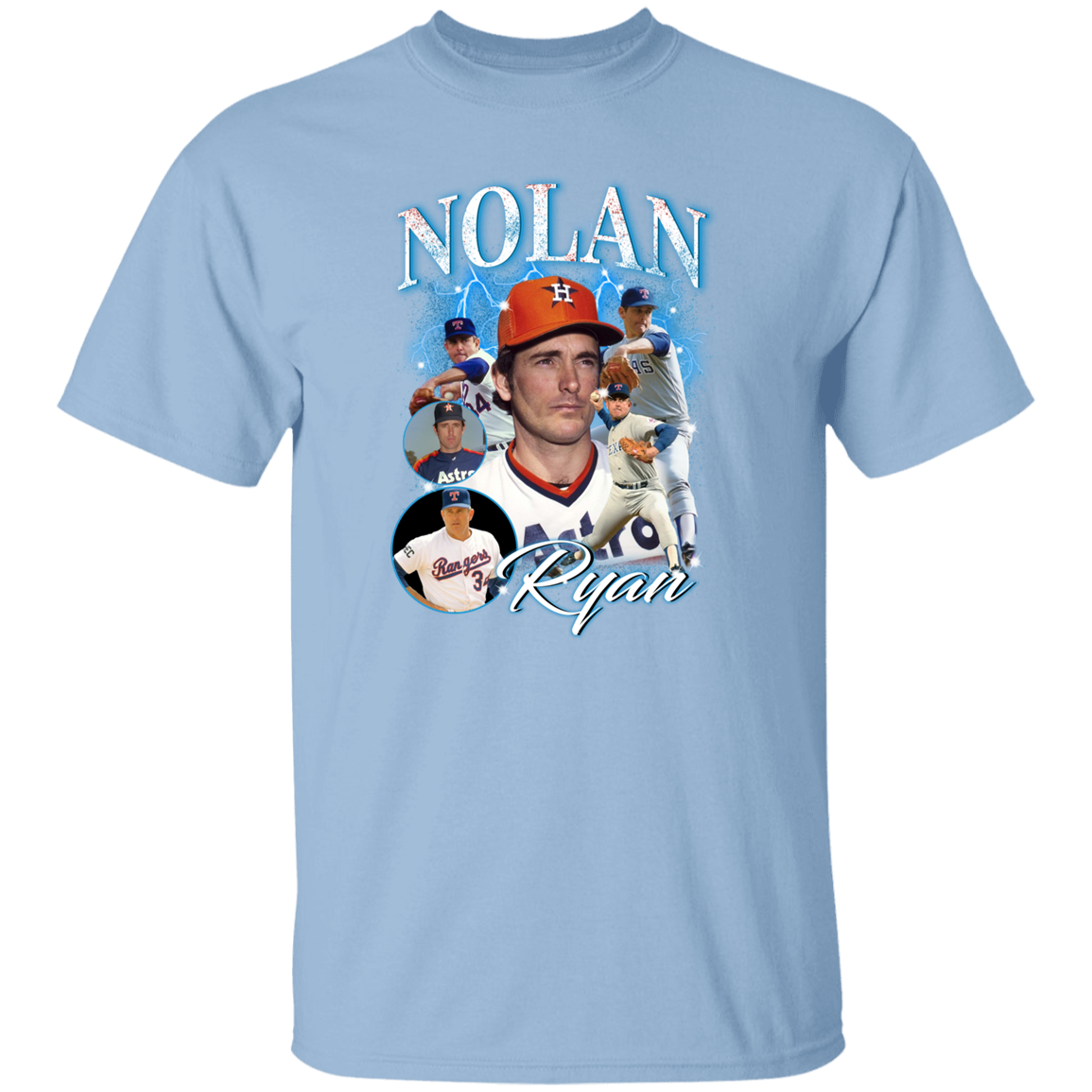 G500 5.3 oz. T-Shirt Nolan Ryan Collage 90's Vintage T-Shirt