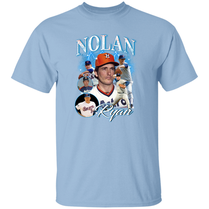 G500 5.3 oz. T-Shirt Nolan Ryan Collage 90's Vintage T-Shirt