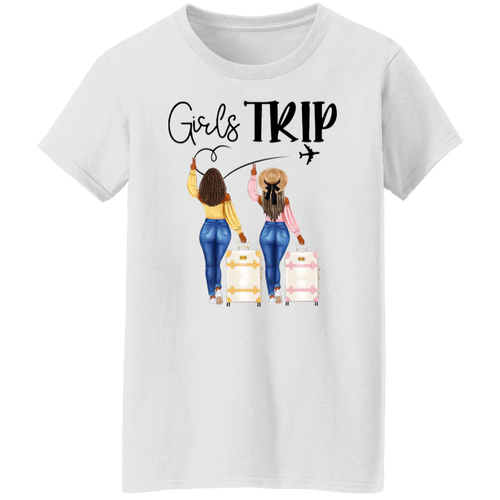 Personallized Girls Trip Black Girls Trip T-Shirt - WOMEN - 2 Girls