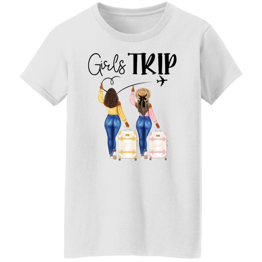 Personallized Girls Trip Black Girls Trip T-Shirt - WOMEN - 2 Girls