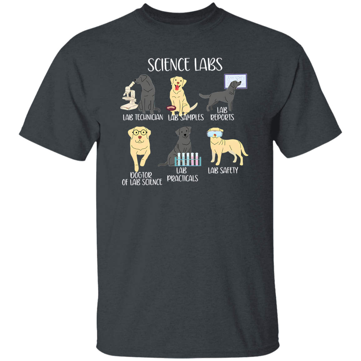 Labrador Retriever Funny Science Teacher Vintage T-Shirt