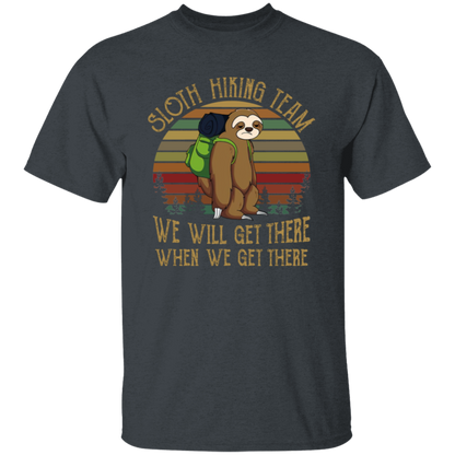Sloth Hiking Team We Will Get There Funny Vintage Unisex  T-Shirt - lucy - 93821528
