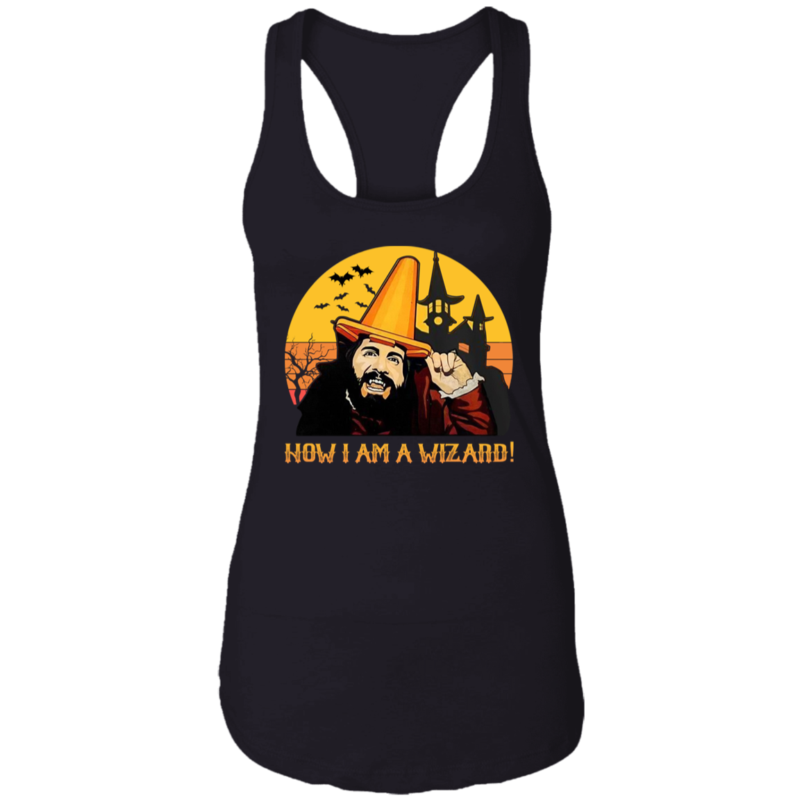 Mens What We Do In The Shadows Vintage Now I Am A Wizard Vintage Ladies Tanktop