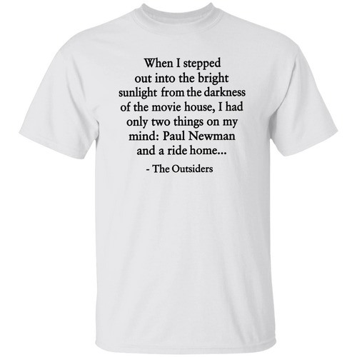 When I Stepped Out Into The Bright Sunlight The Outsiders Quote Funny Literature Teacher Vintage T-Shirt