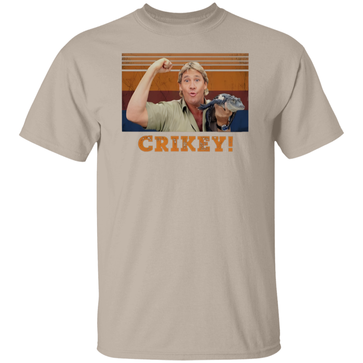 Steve Irwin Animal Lover Crikey Black T-Shirt - leleart