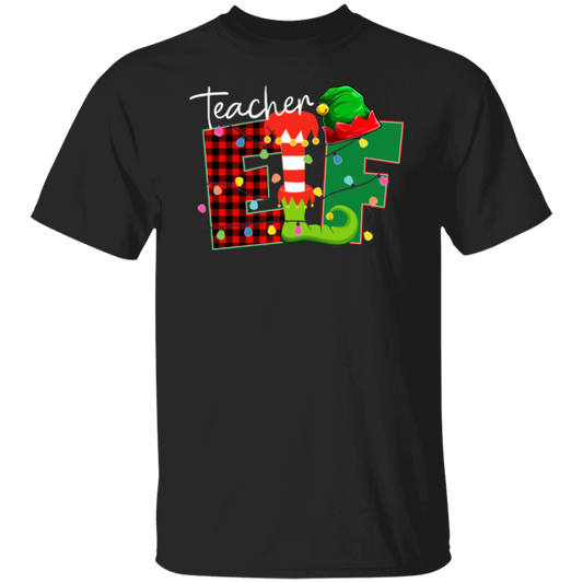 Christmas Elf Teacher  T-Shirt - lapicta