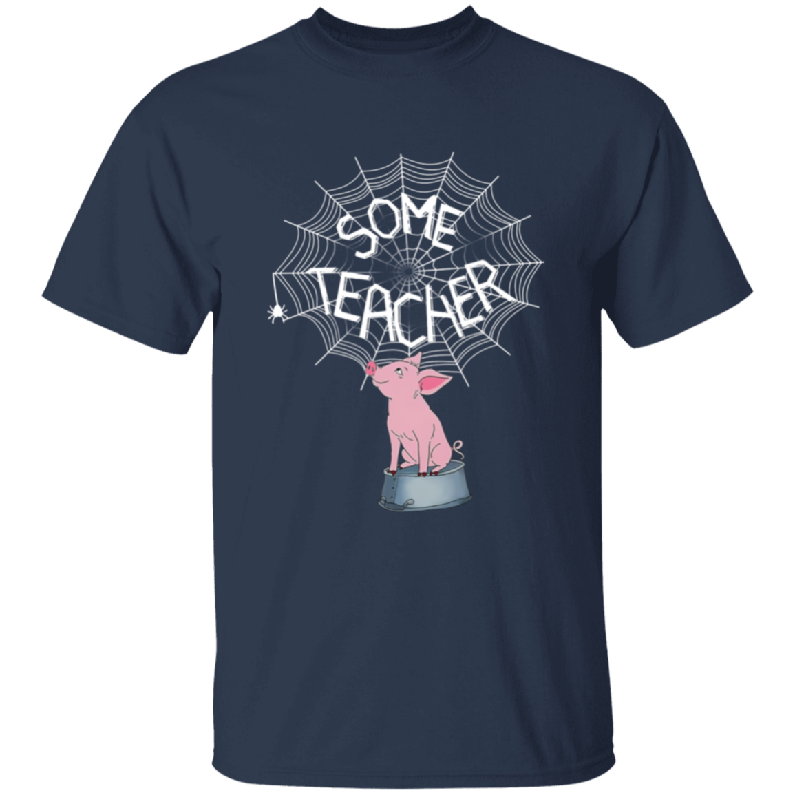 Some Teacher Funny Pig And Spider Vintage T-Shirt - YOUTH