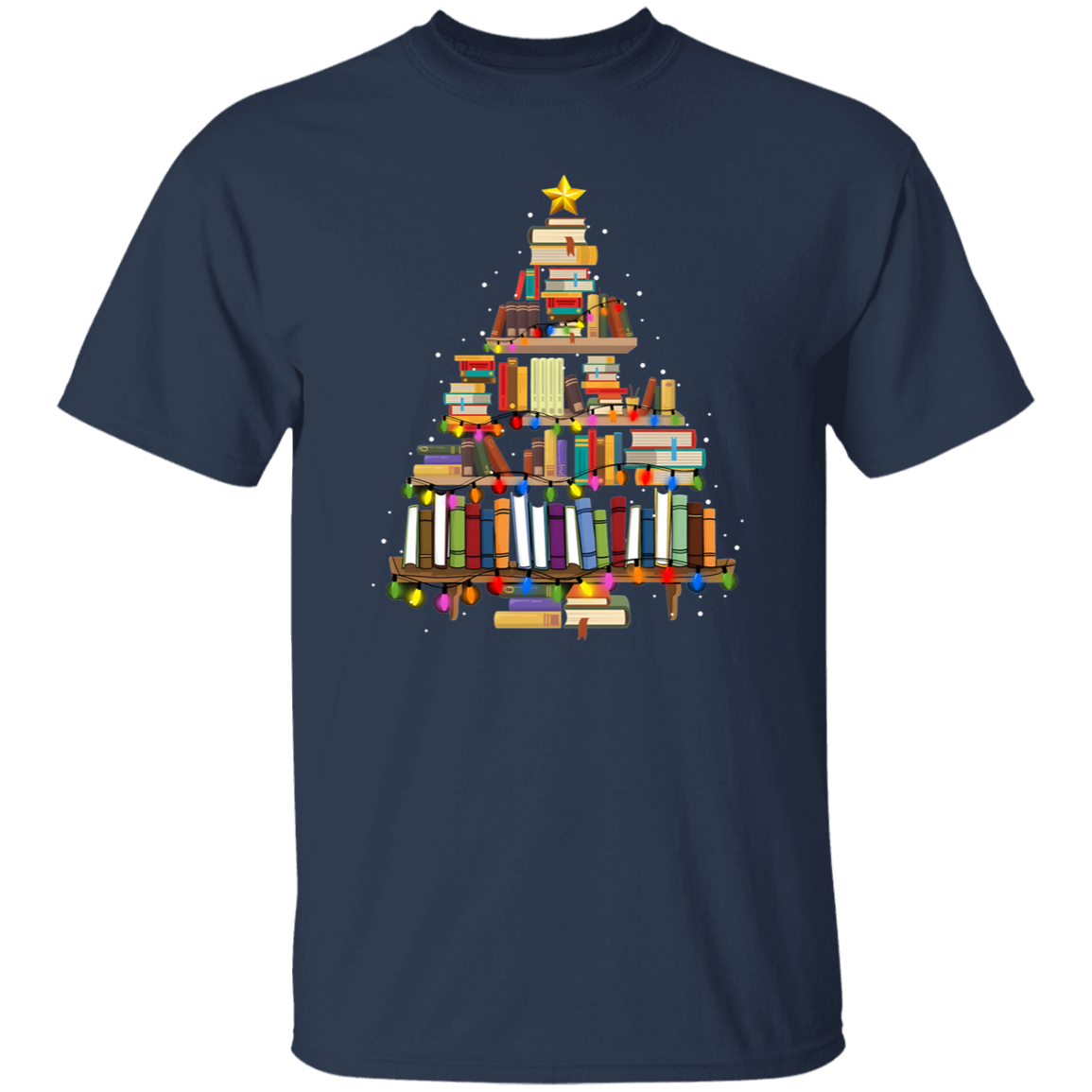 Book Christmas Tree Teacher  T-Shirt - lapicta