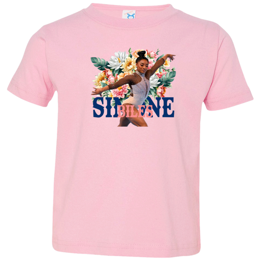 Simone Biles Floral Toddler Jersey T-Shirt - ID05082410