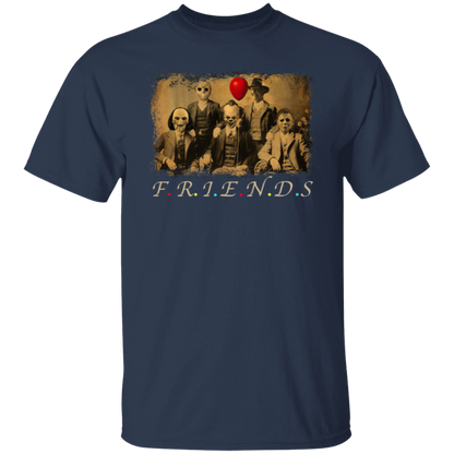 riends Horror Five Characters Squad – Funny Halloween Movie T-Shirt - leleart