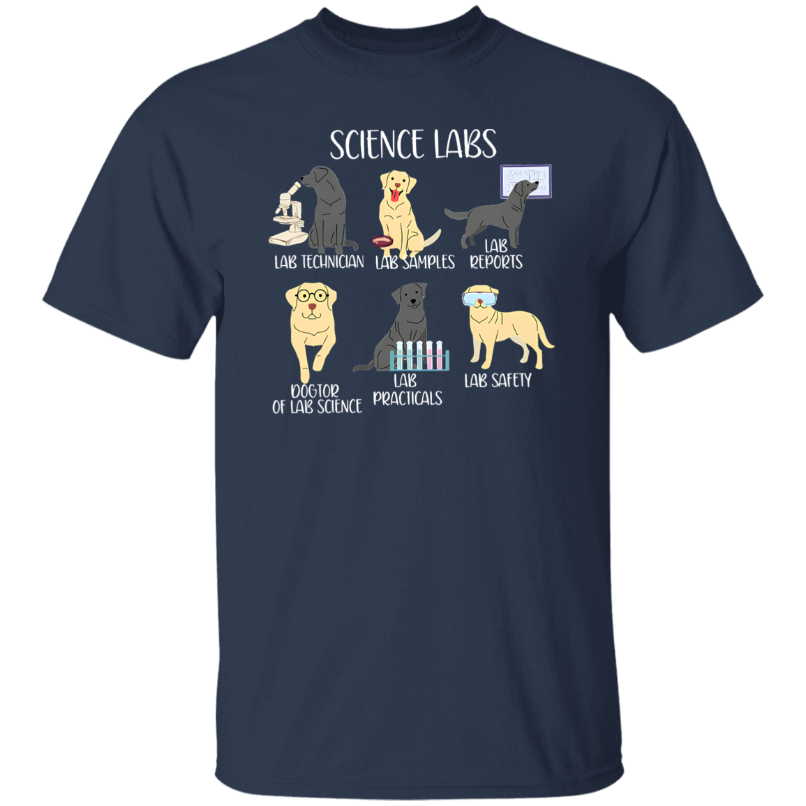 Labrador Retriever Funny Science Teacher Vintage T-Shirt