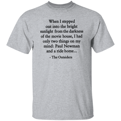 When I Stepped Out Into The Bright Sunlight The Outsiders Quote Funny Literature Teacher Vintage T-Shirt