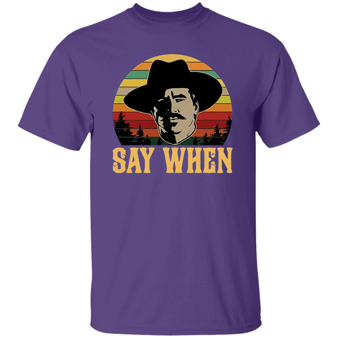 Tombstone Doc Holliday Say When Retro Vintage T-Shirt - leleart