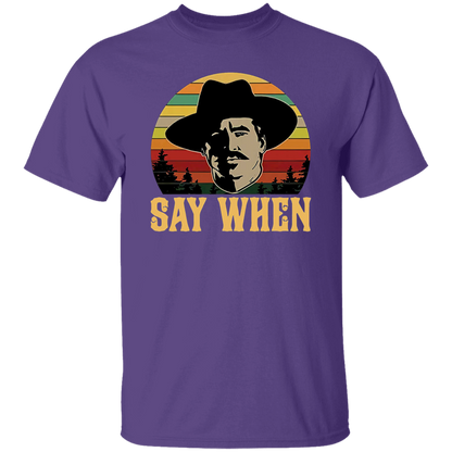Tombstone Doc Holliday Say When Retro Vintage T-Shirt - leleart