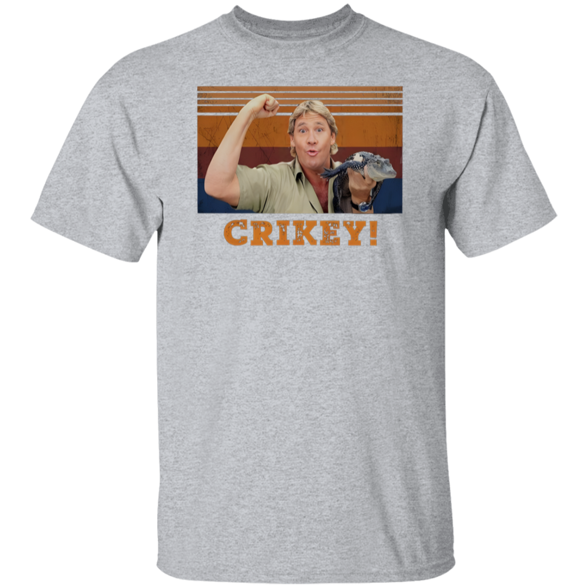 Steve Irwin Animal Lover Crikey Black T-Shirt - leleart