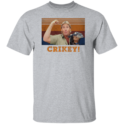 Steve Irwin Animal Lover Crikey Black T-Shirt - leleart