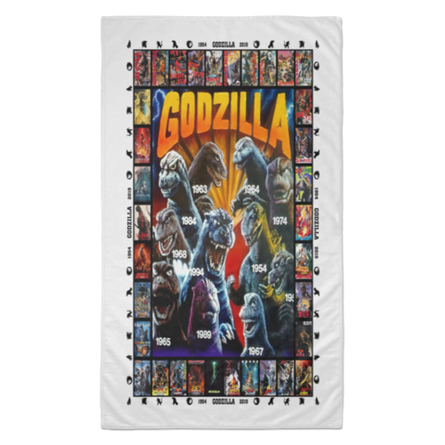 Godzilla All Version Fleece Blanket, Premium Sherpa Blanket, Monster Blanket, Godzilla Vs Kong Blanket, Godzilla Movie Blanket	S6BATL Towel - 35x60
