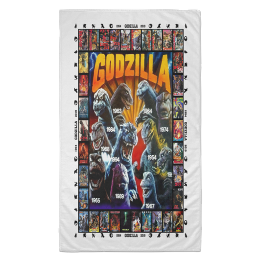 Godzilla All Version Fleece Blanket, Premium Sherpa Blanket, Monster Blanket, Godzilla Vs Kong Blanket, Godzilla Movie Blanket	S6BATL Towel - 35x60