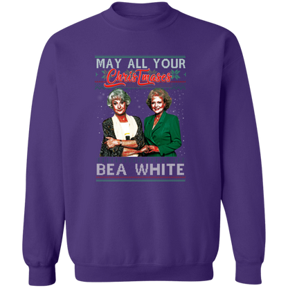 May All Your Christmases Bea White Golden Girls Pullover Sweatshirt