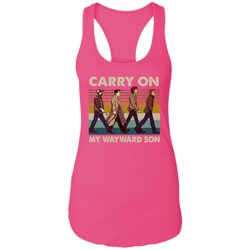 Supernatural Carry On My Wayward Son Abbey Road Vintage NL1533 Ladies Ideal Racerback Tank - lucy - 98033316