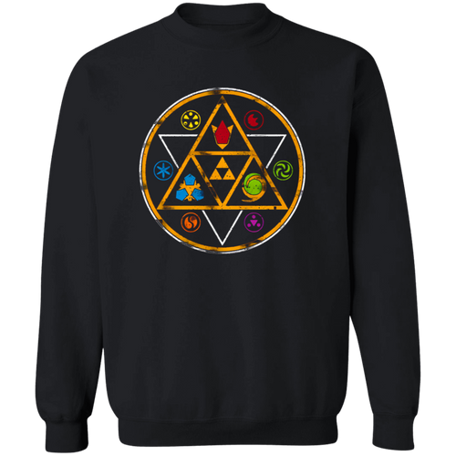Symbols Of Time Legend Of Zelda Vintage T-Shirt, Legend Of Zelda Shirt, Video Game Shirt, Adventure Game Shirt, Gift Tee For You And Family	G180 Gildan Crewneck Pullover Sweatshirt