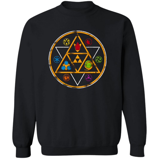 Symbols Of Time Legend Of Zelda Vintage T-Shirt, Legend Of Zelda Shirt, Video Game Shirt, Adventure Game Shirt, Gift Tee For You And Family	G180 Gildan Crewneck Pullover Sweatshirt