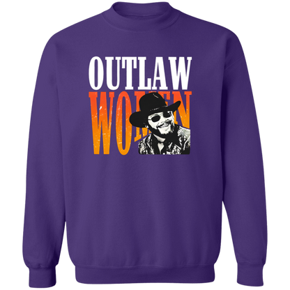 G180 Gildan Crewneck Pullover Sweatshirt Hank Williams Jr Outlaw Unisex Vintage T-Shirt