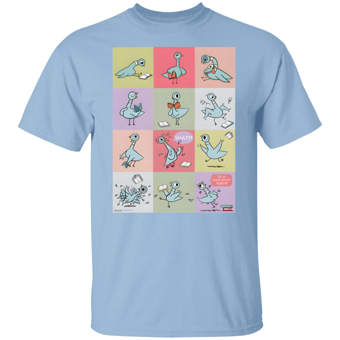 Pigeon Reading Shirt, Funny Book Lover Teacher Tee, Mo Willems Inspired Back to School T-Shirt