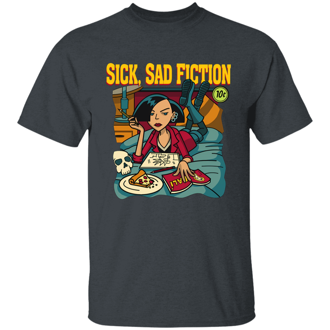 G500B Youth 5.3 oz 100% Cotton T-Shirt Sick Sad Fiction - Jane Lane Classic T-Shirt