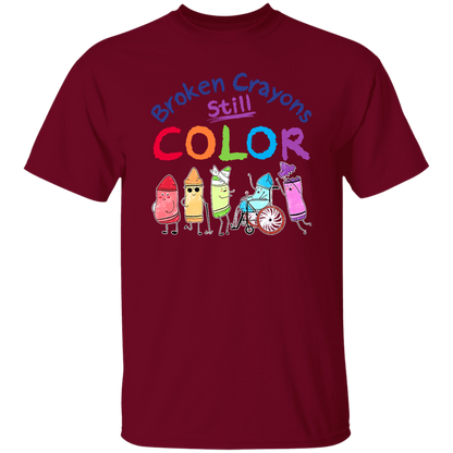 Broken Crayons Still Color Teacher T-Shirt - lapicta